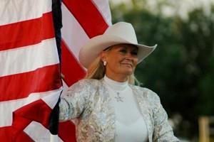 Sandy Travis - with her Toy Aussies Sandy Travis - with her Toy Aussies
